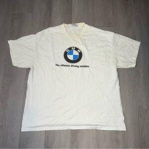 Vintage BMW Shirt Mens XL White Made USA Ultimate Driving Machine Car Tee 90s
